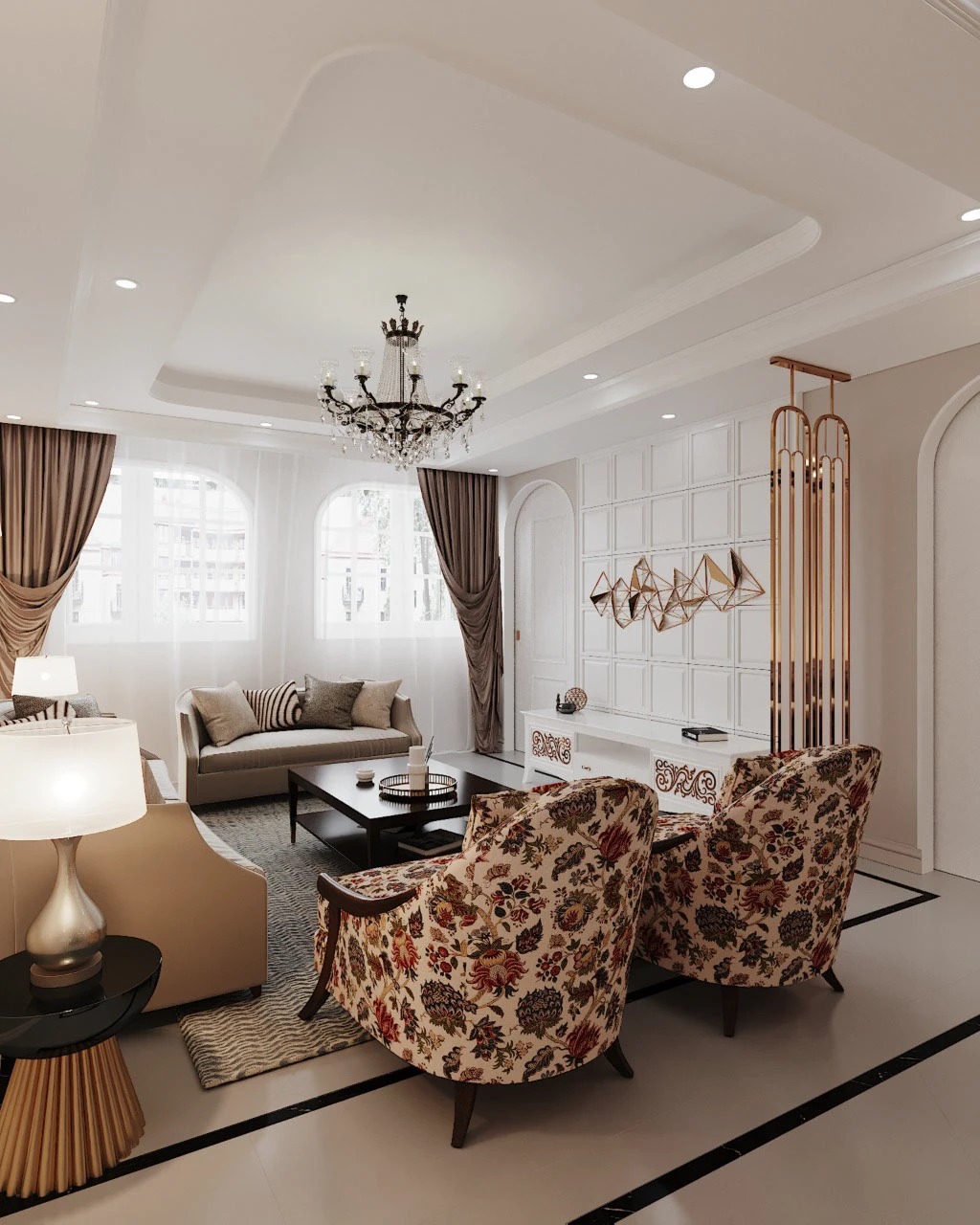 Classical theme villa interior 14