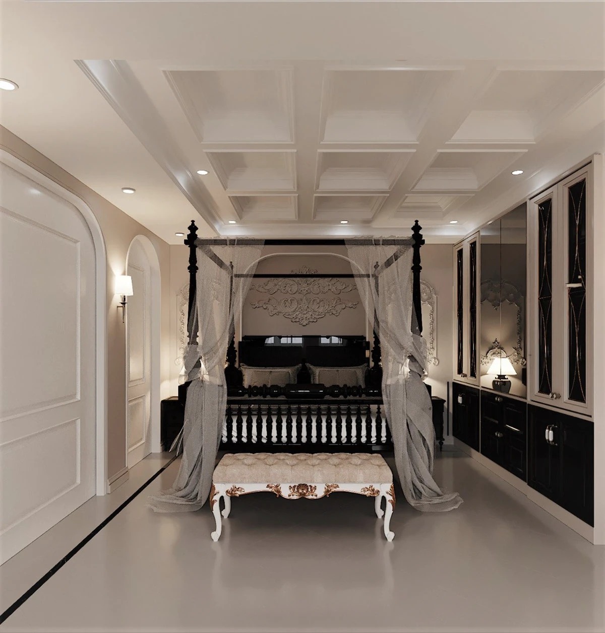 Classical theme villa interior 13