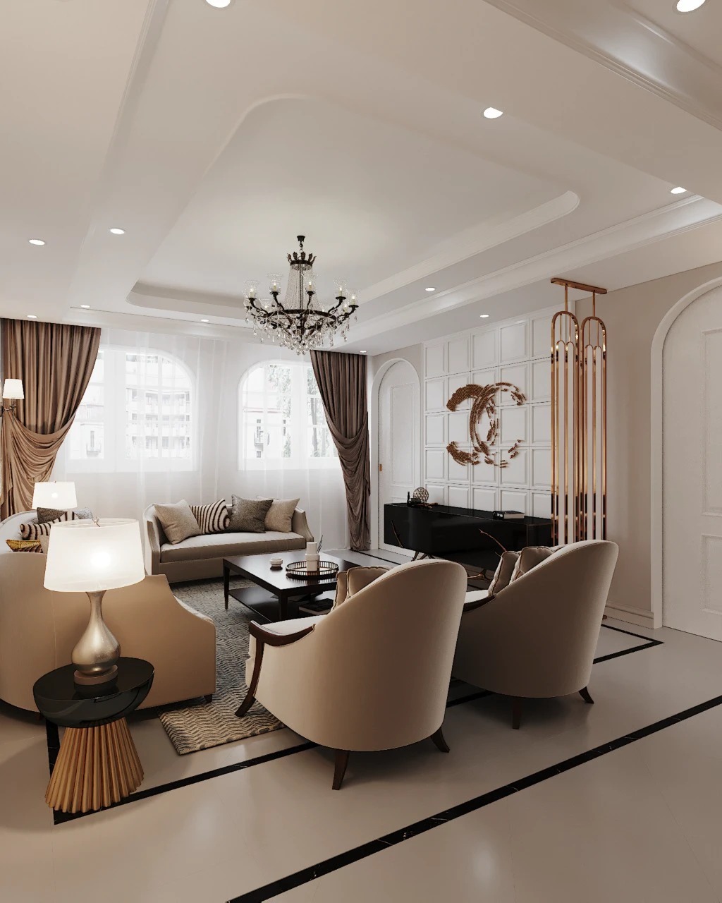 Classical theme villa interior 19