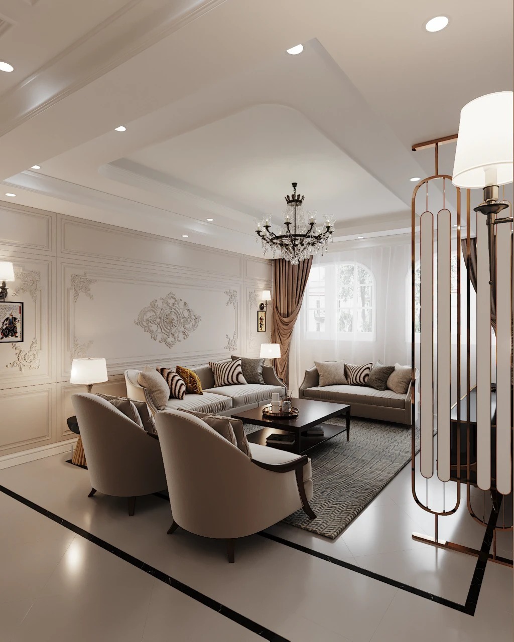 Classical theme villa interior 18