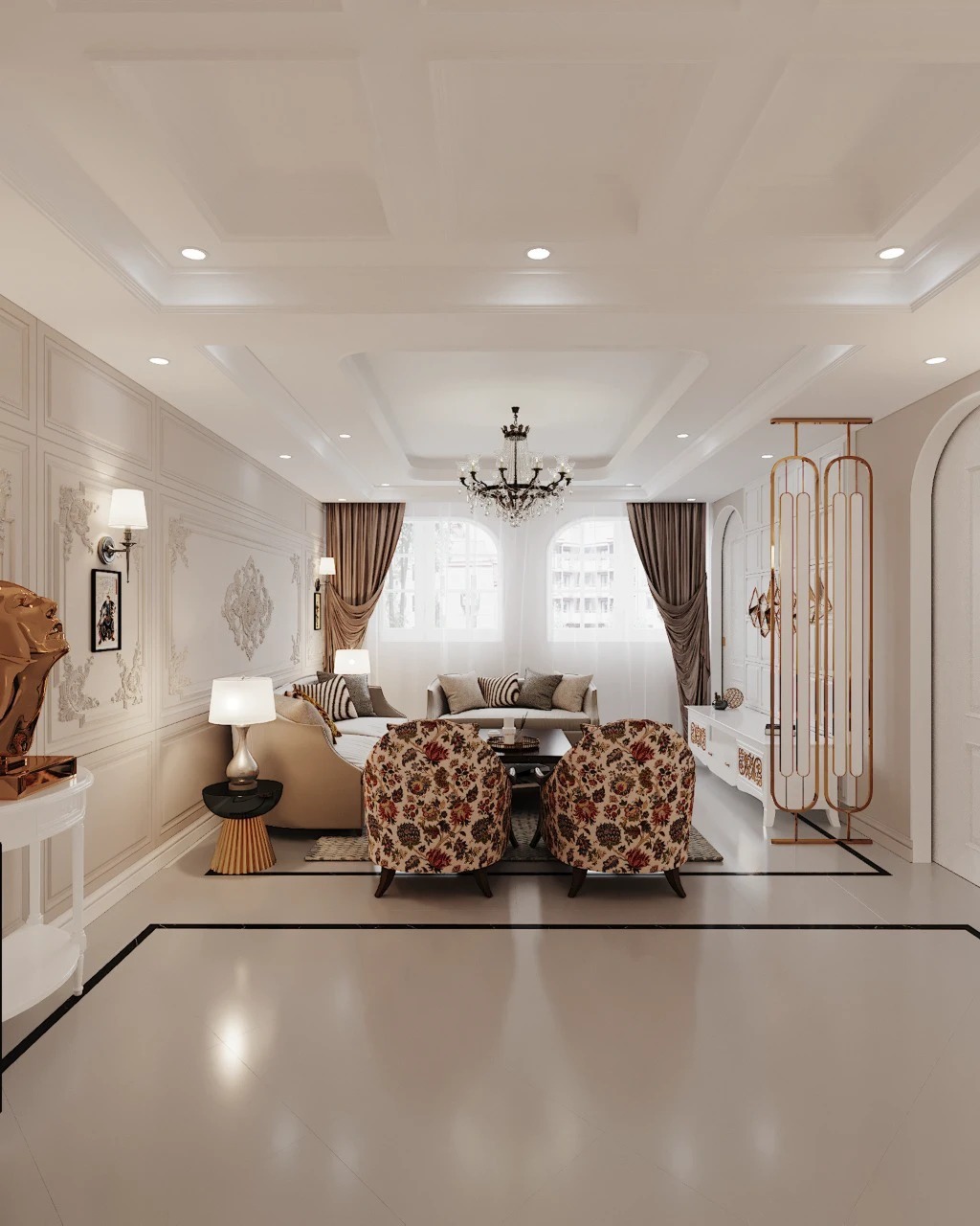 Classical theme villa interior 17