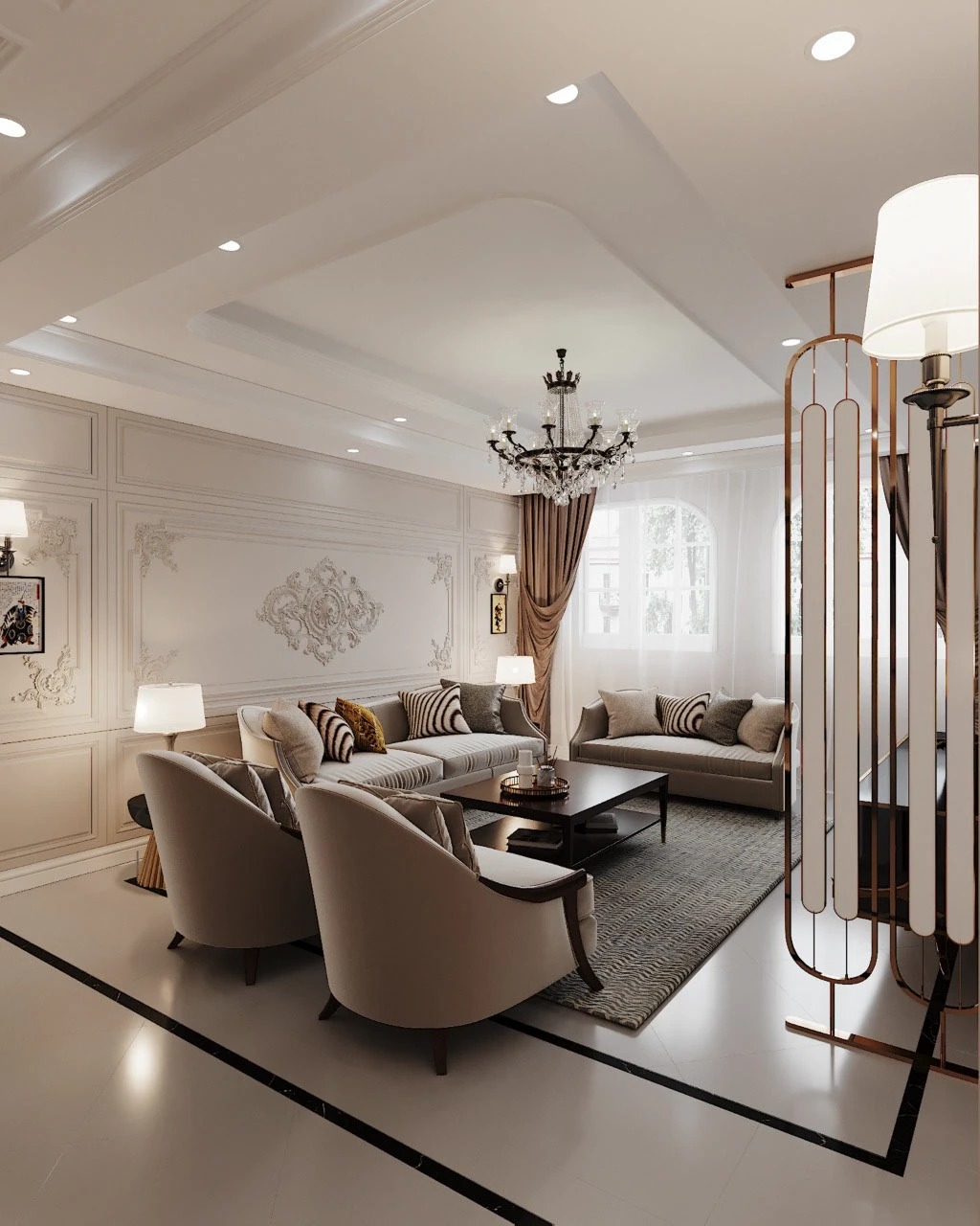Classical theme villa interior 25